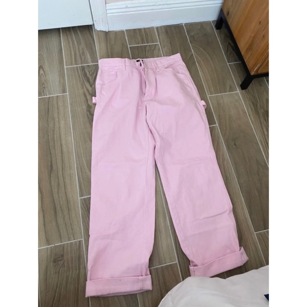 Forever 21 x Dickies pink carpenter painters pants
